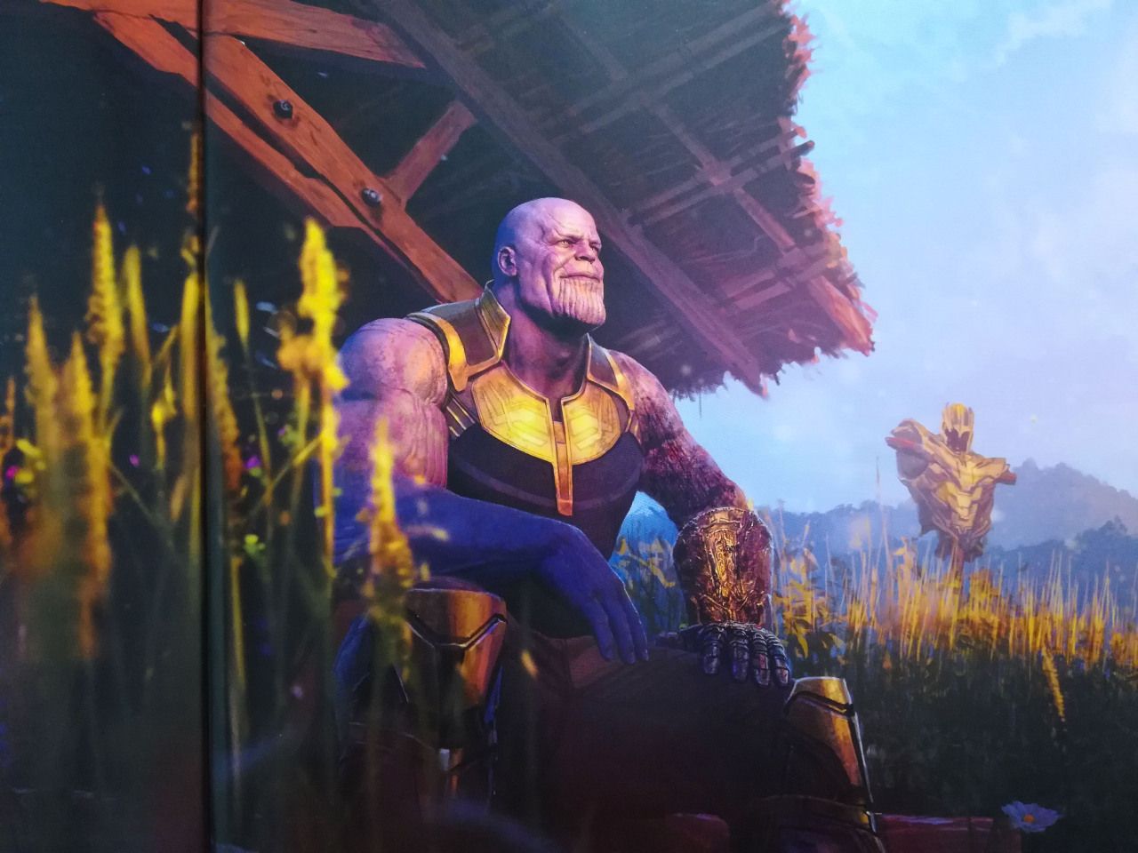 Le personnage de fiction Thanos profite de sa retraite paisible après avoir mené une guerre d&rsquo;extermination dans le but de réduire de moitié la population de l&rsquo;univers.
